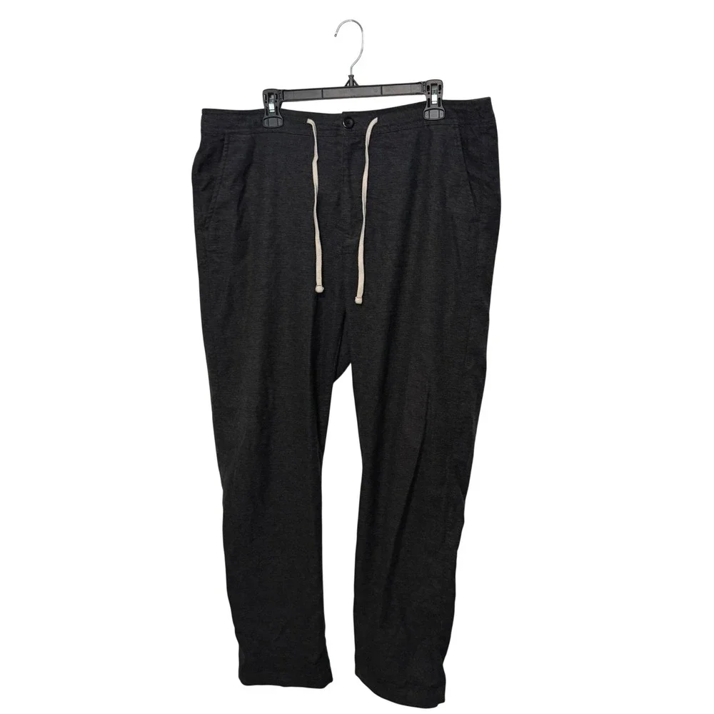 Wellen Seawool Easy Chino Pants Mens XXL Gray Drawstring Elastic Waist Huckberry